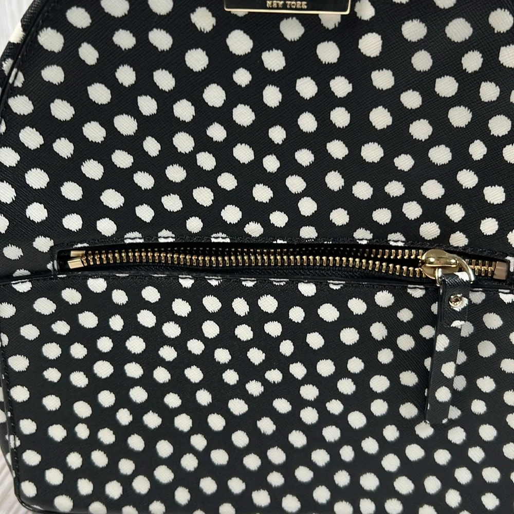 Kate Spade Laurel Way Printed Musical Dot‎ Black White Sammi Backpack Bag